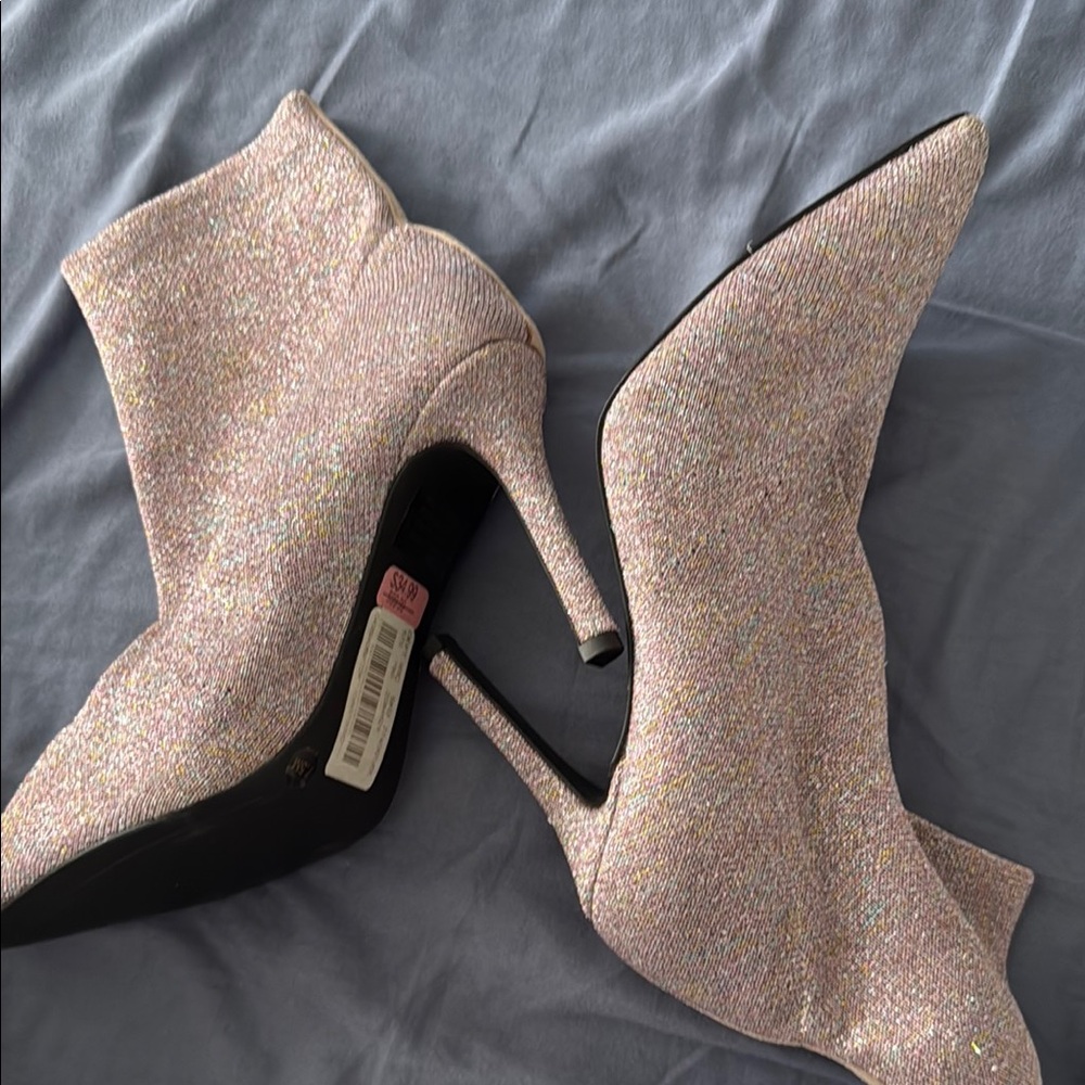 Elegant Glitter Ankle Boots